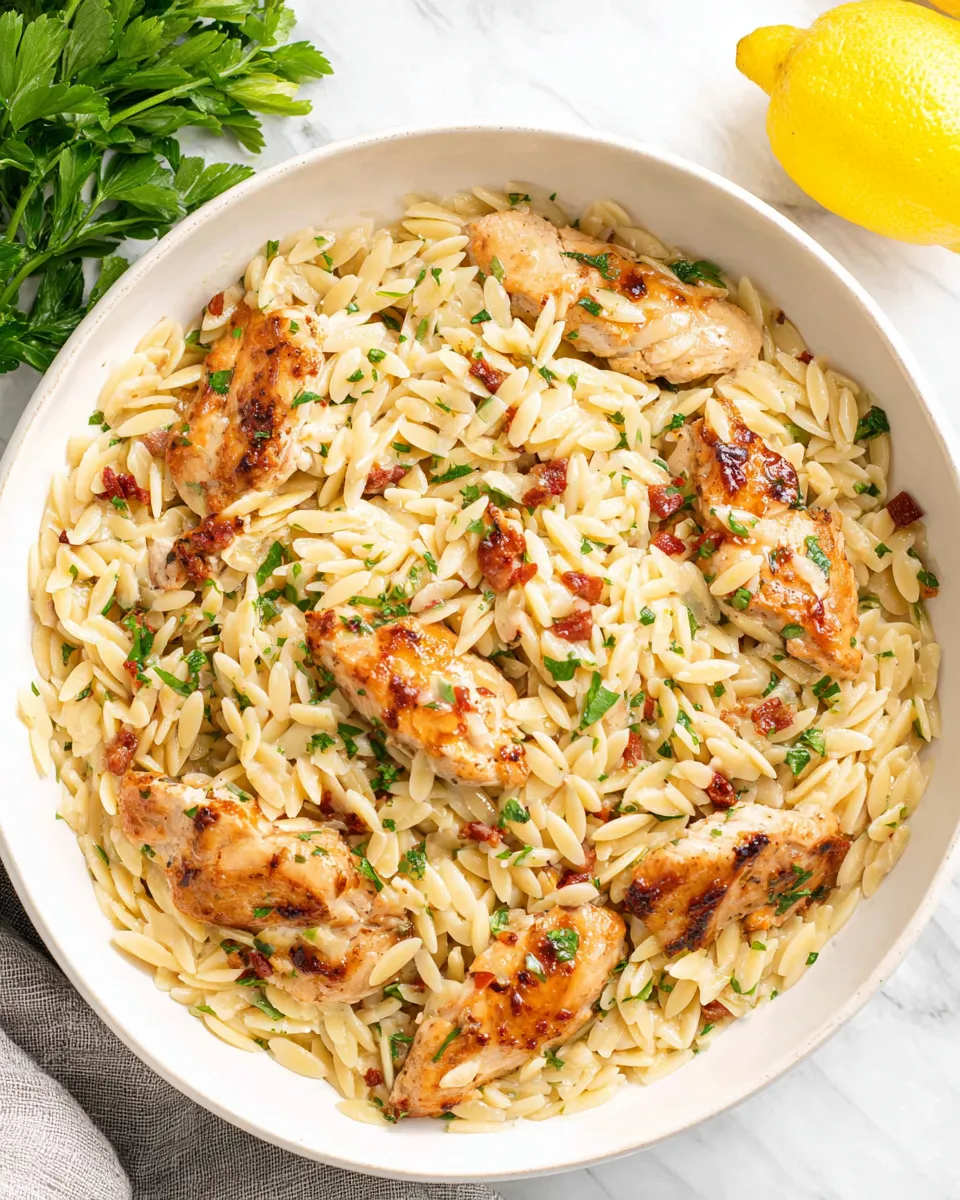 Delicious Cajun Chicken Orzo dish photo