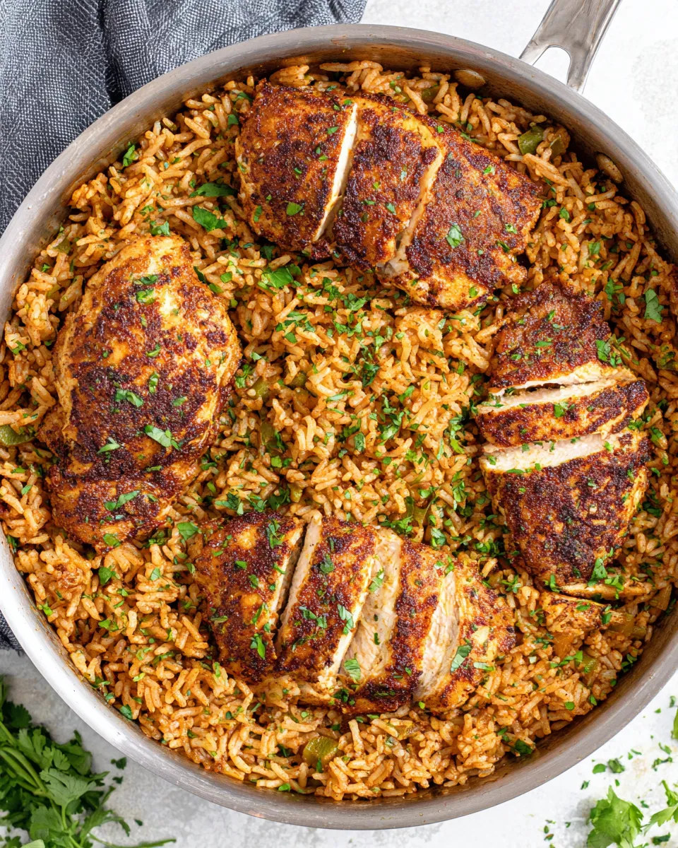 Easy Cajun Chicken and Rice food shot