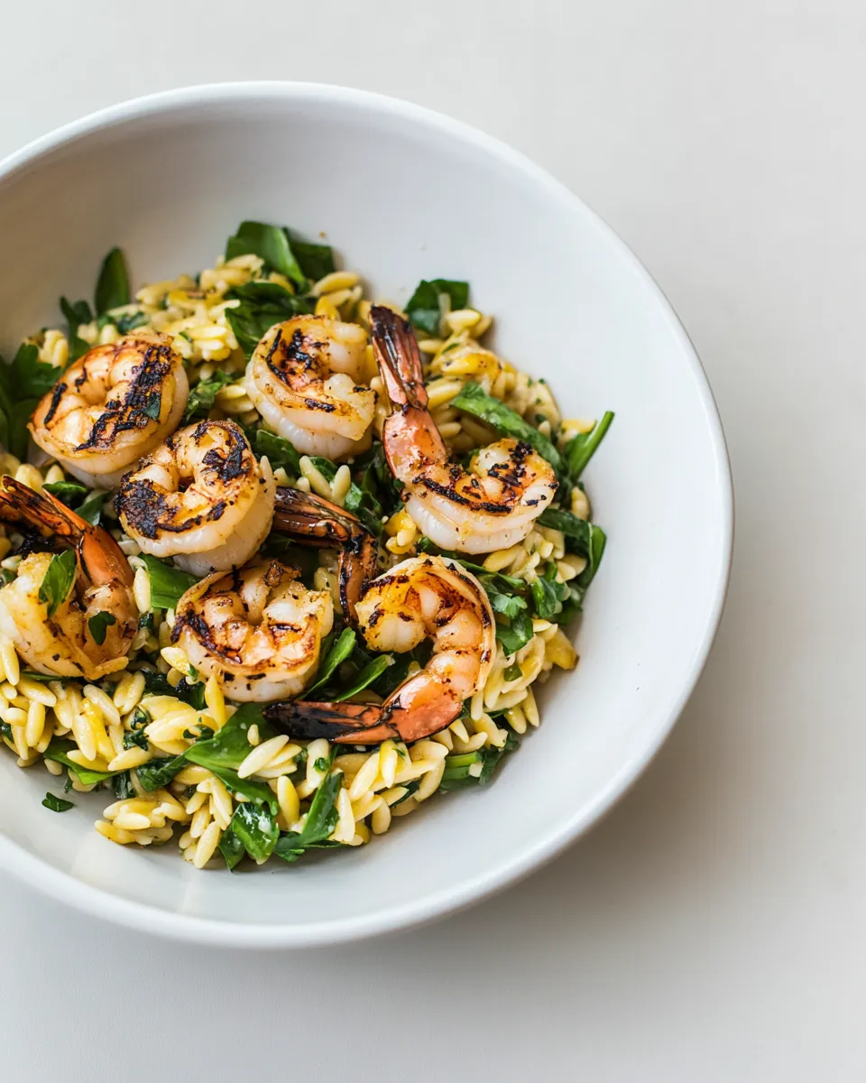 Easy Cajun Grilled Shrimp and Orzo Salad recipe photo