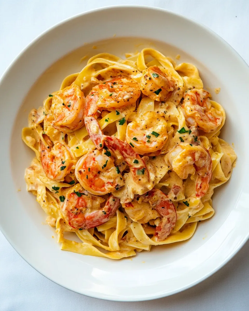 Classic Cajun Shrimp Fettuccine Alfredo image