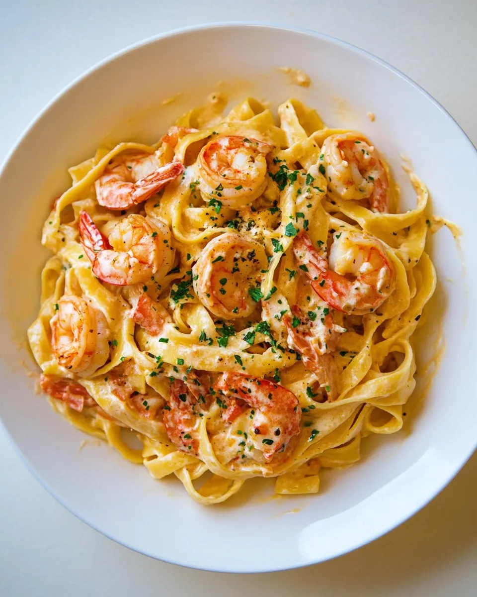 Delicious Cajun Shrimp Fettuccine Alfredo shot