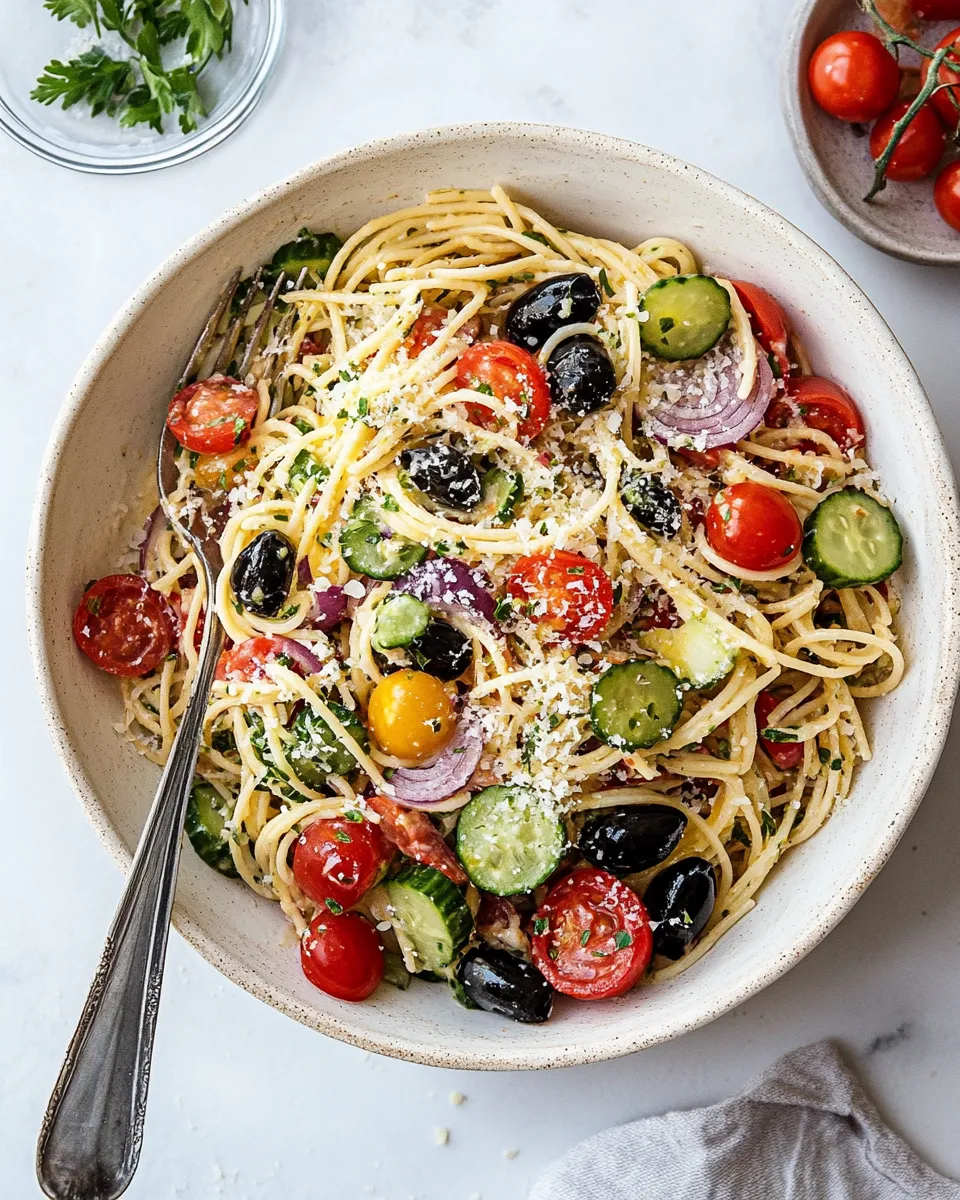 Easy California Spaghetti Salad recipe photo