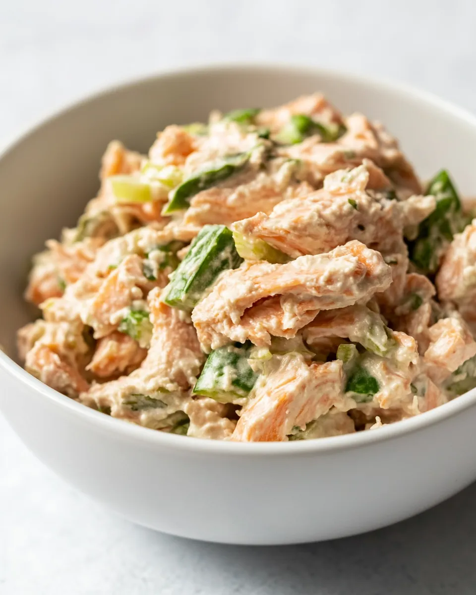 Delicious Canned Salmon Salad shot