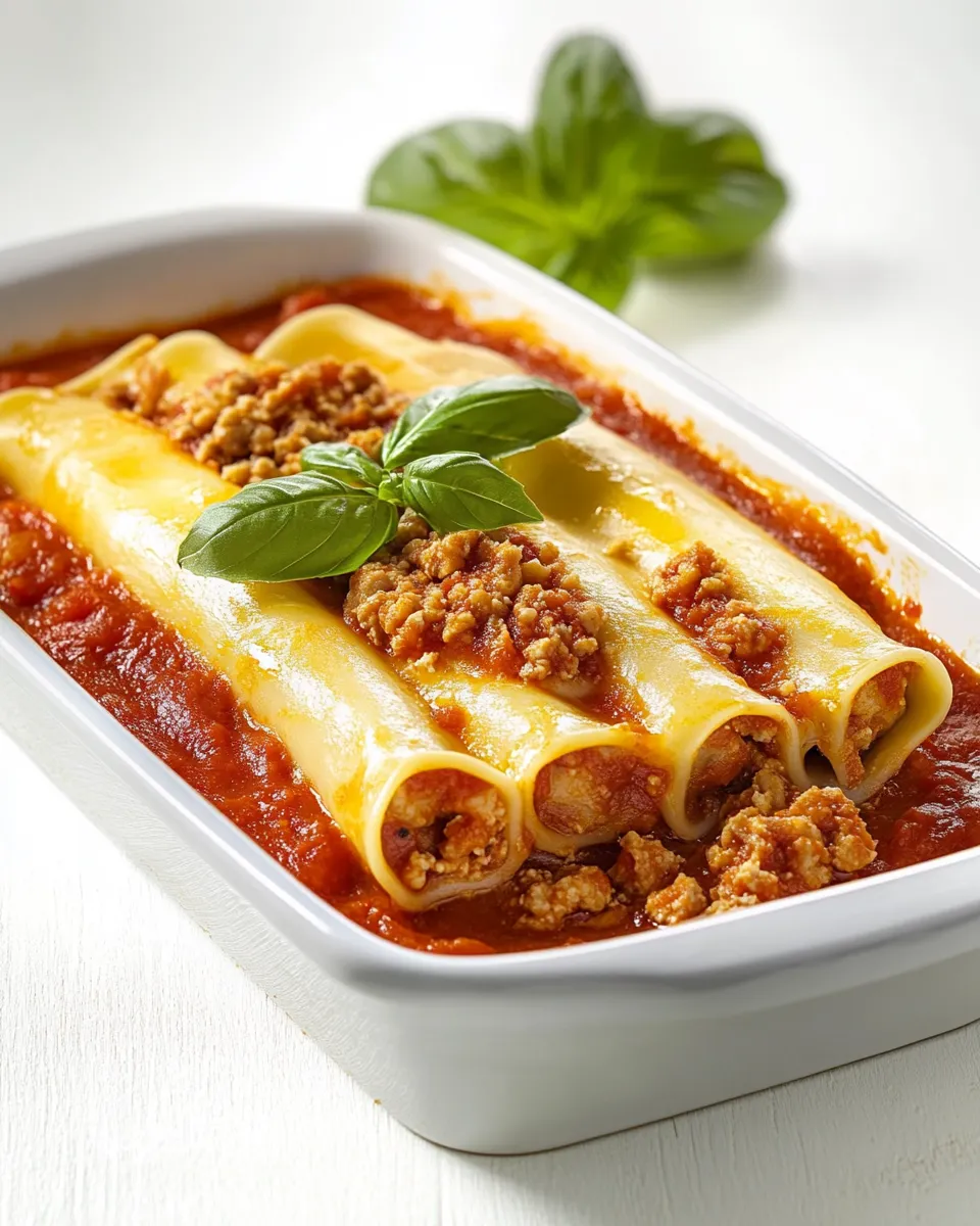 Easy Cannelloni with Basil Tomato Sauce recipe photo
