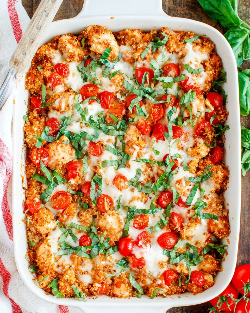 Classic Caprese Chicken and Quinoa Casserole image