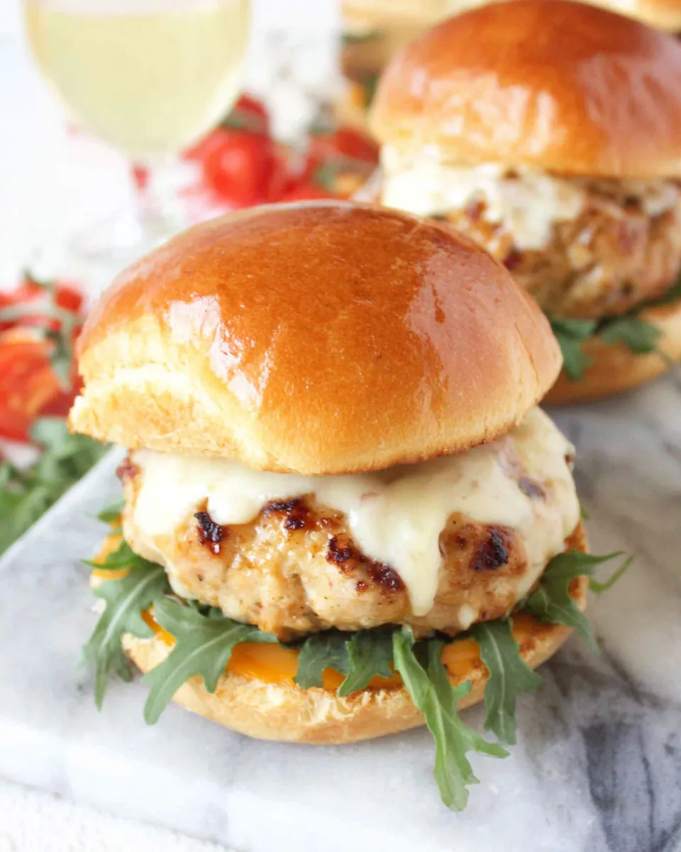 Easy Cheddar Ranch Chicken Burgers recipe photo