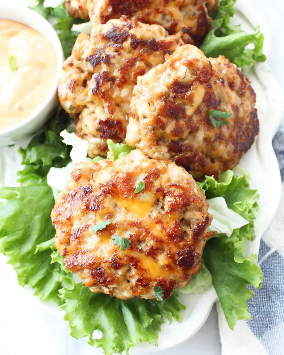 Delicious Cheddar Ranch Chicken Burgers dish photo
