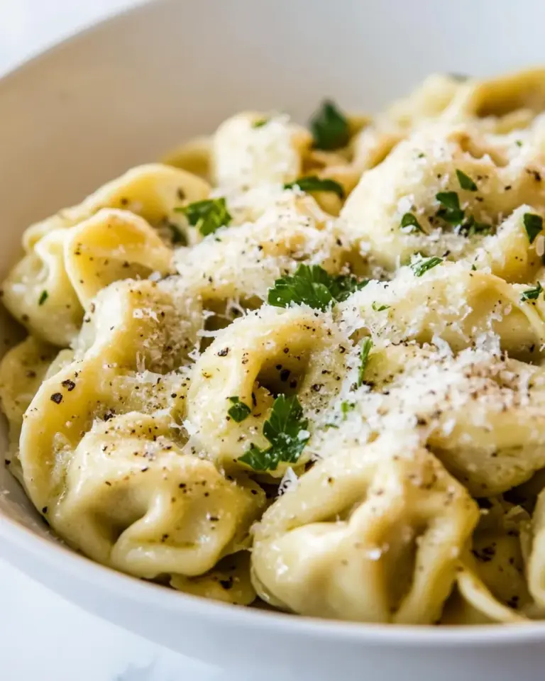 Homemade Cheese Tortellini in Garlic Butter Sauce photo