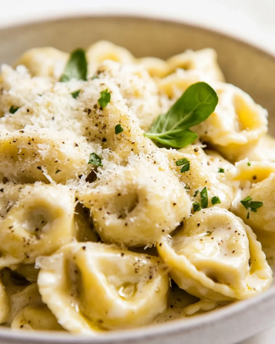 Easy Cheese Tortellini in Garlic Butter Sauce image