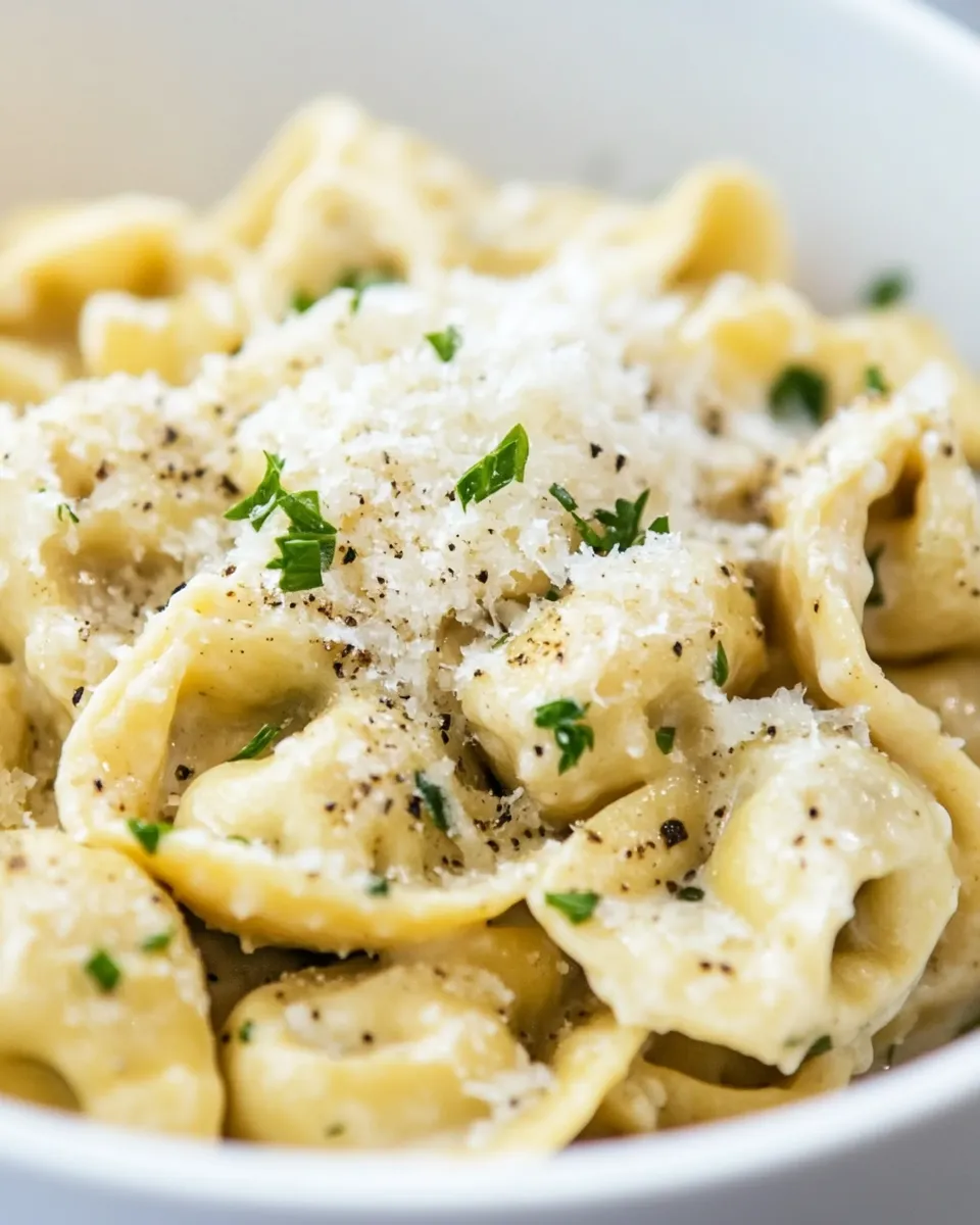 Delicious Cheese Tortellini in Garlic Butter Sauce dish photo