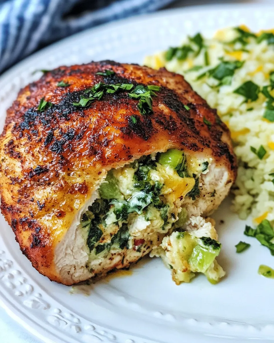 easy Cheesy Air Fryer Stuffed Chicken recipe photo