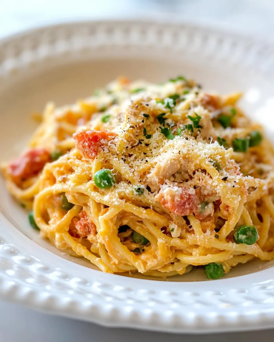 Classic Cheesy Chicken Spaghetti with Rotel image