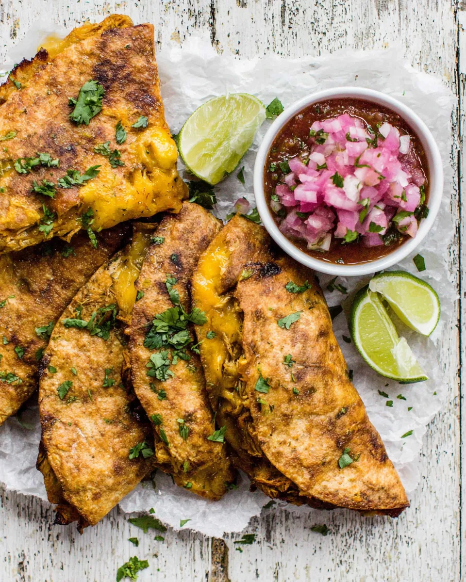 Easy Cheesy Chipotle Adobo Chicken Quesadillas. plate image