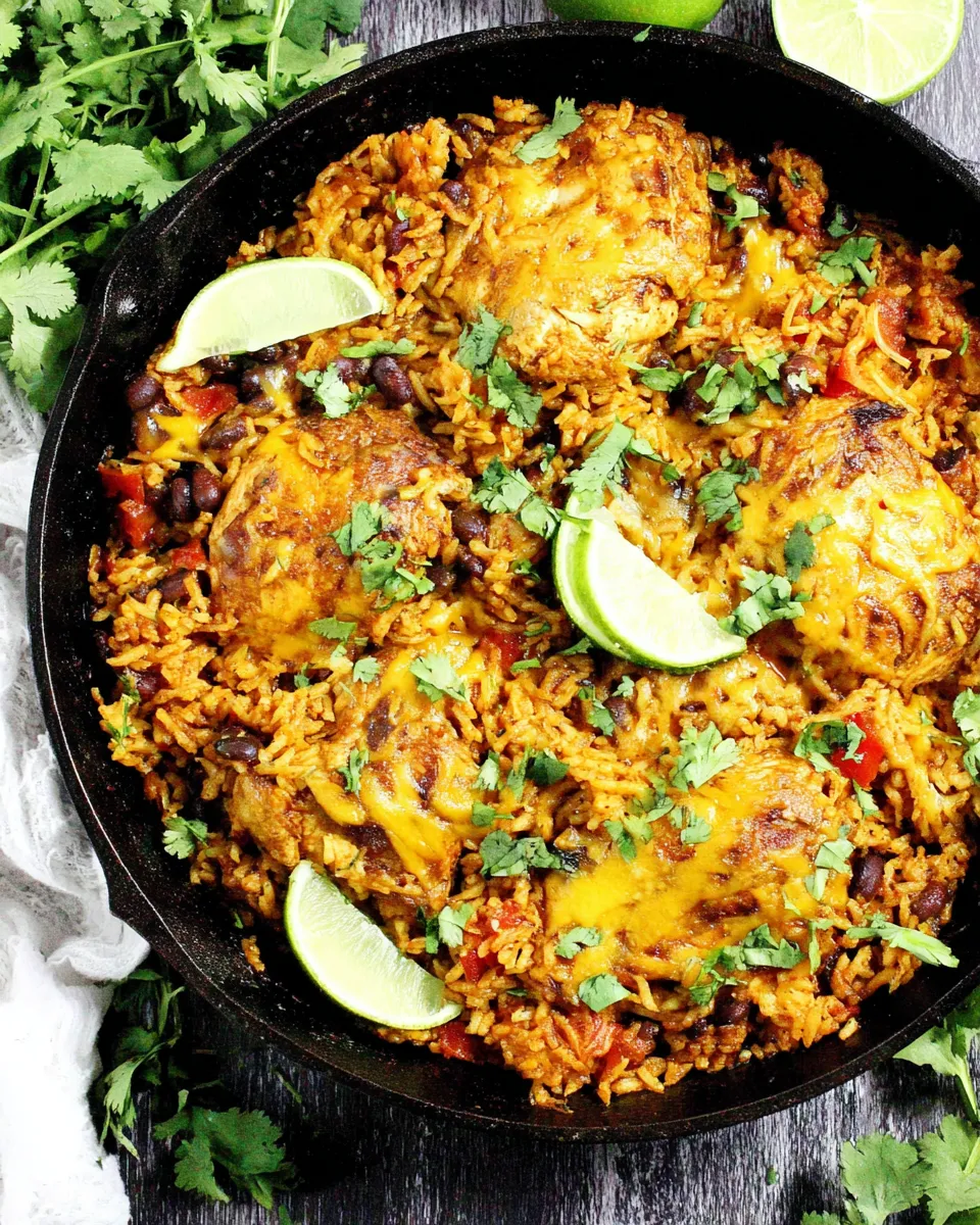 Homemade Cheesy Fiesta Chicken and Rice Skillet recipe photo