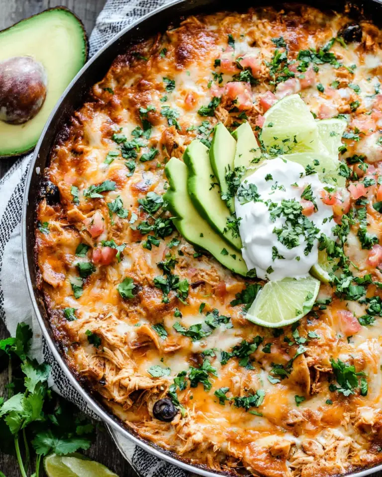 Homemade Cheesy Rotisserie Chicken Enchilada Skillet photo