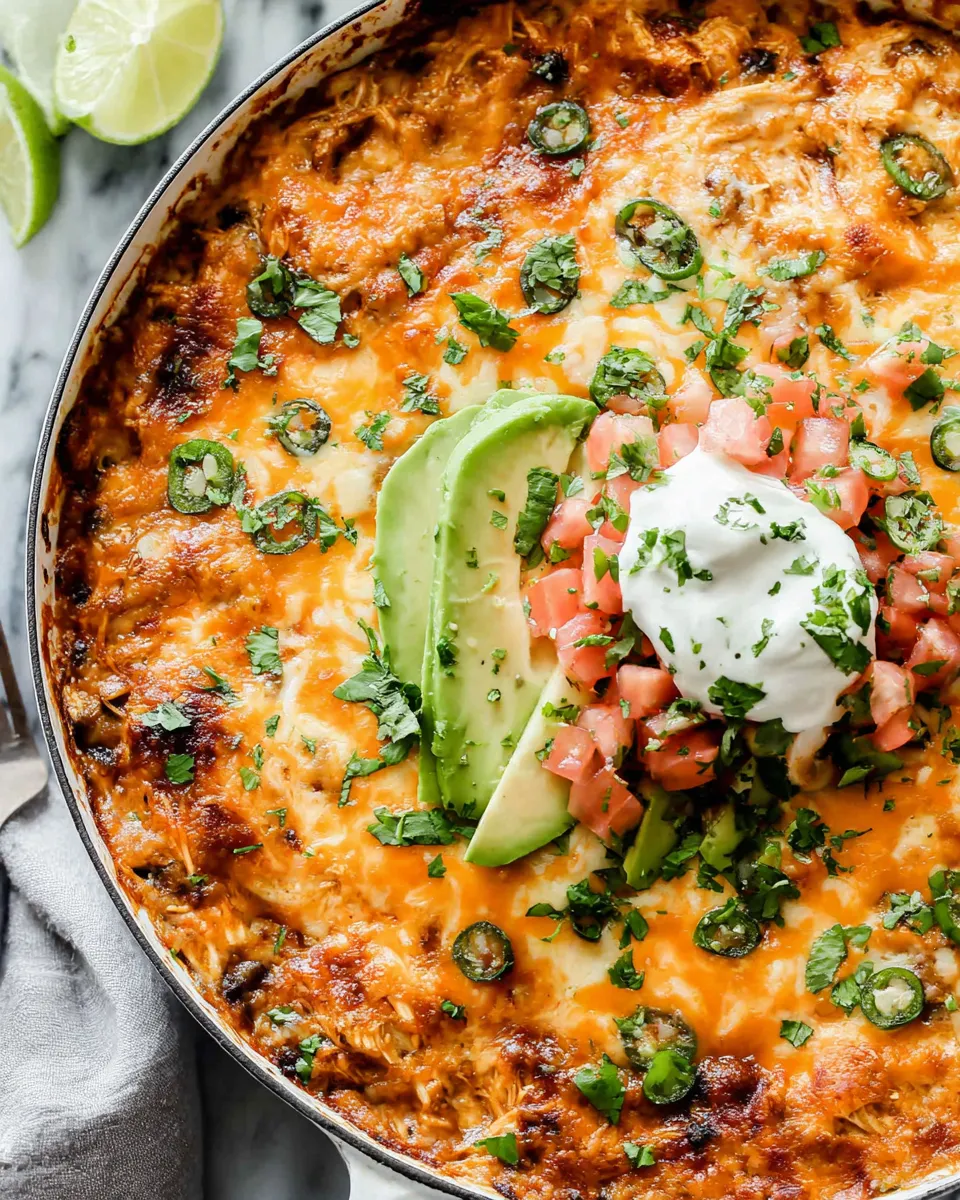 Delicious Cheesy Rotisserie Chicken Enchilada Skillet dish photo