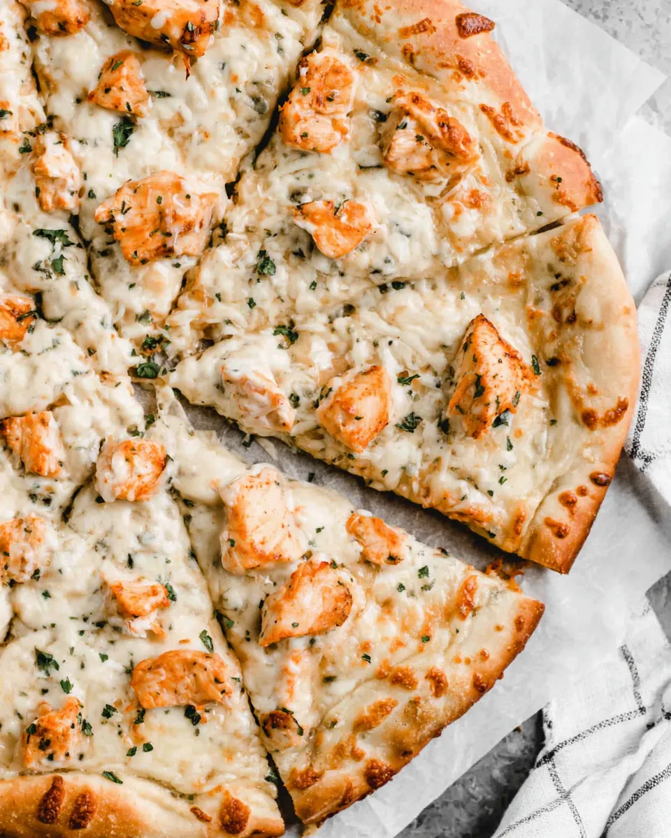 Classic Chicken Alfredo Pizza image
