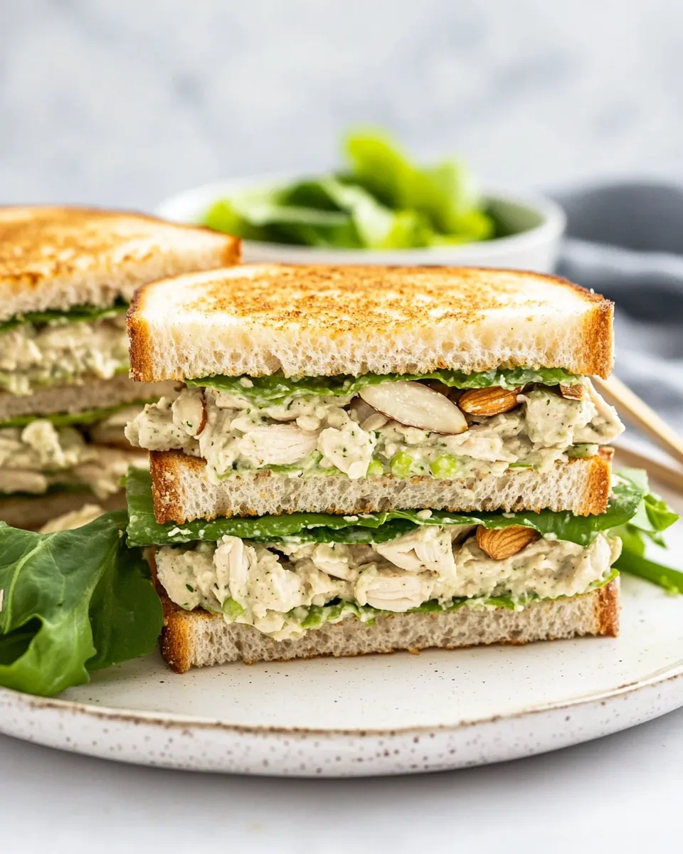 Classic Chicken Almond Salad Sandwiches image