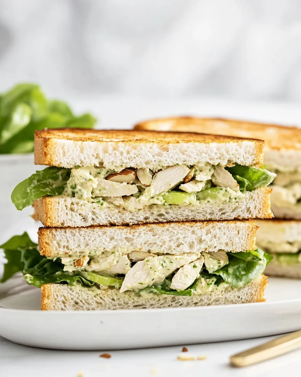 Easy Chicken Almond Salad Sandwiches recipe photo