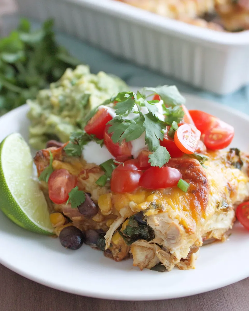 Homemade Chicken And Vegetable Enchilada Casserole recipe photo