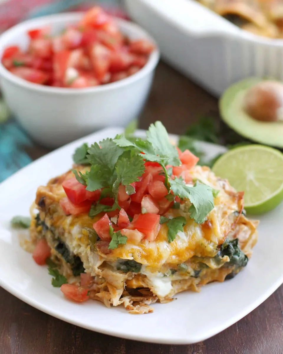 Classic Chicken And Vegetable Enchilada Casserole dish photo