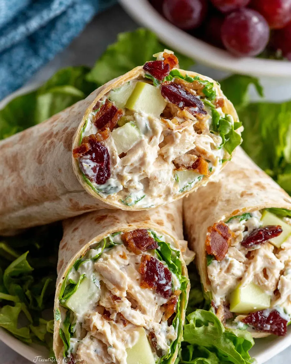 Homemade Chicken Apple Salad Wraps recipe photo
