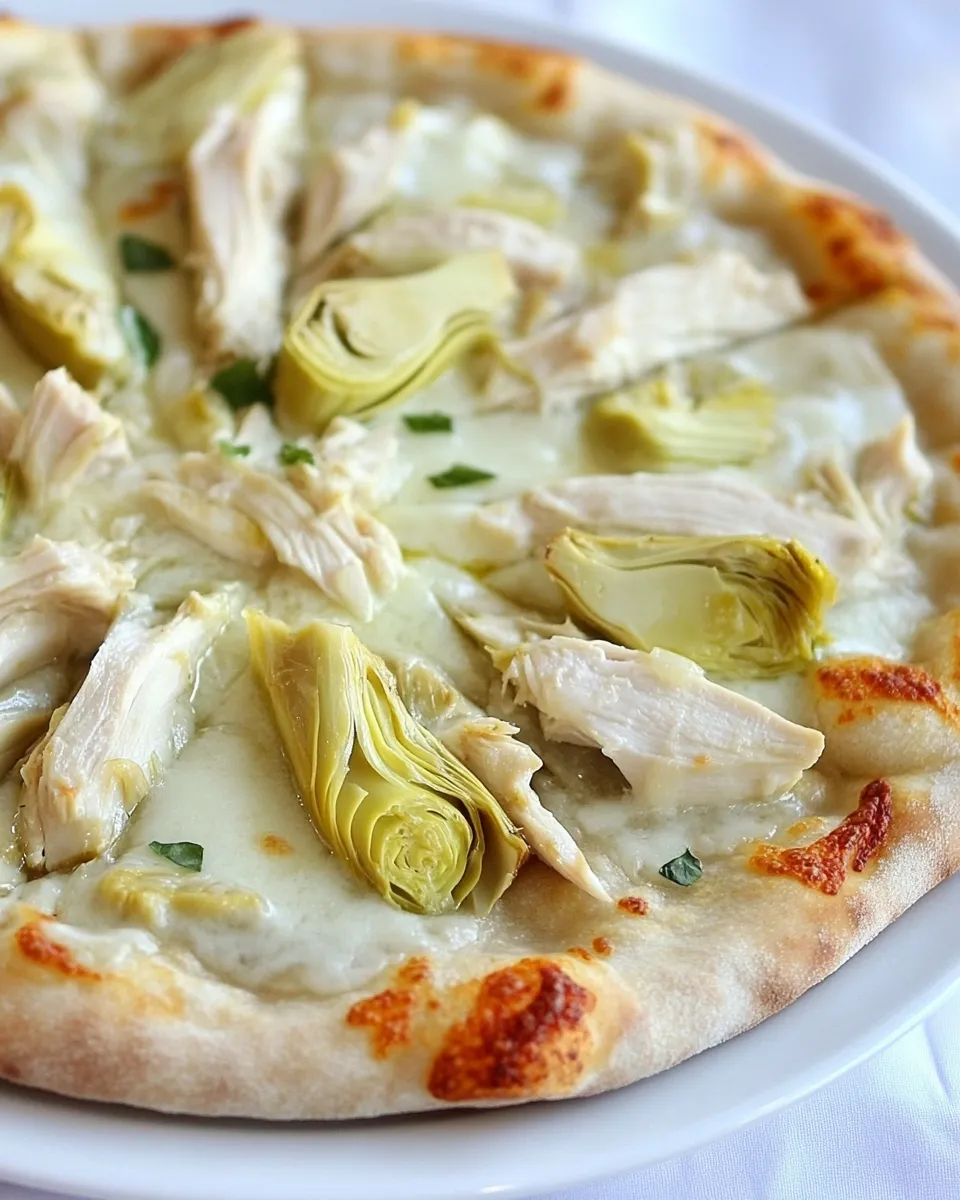 Classic Chicken Artichoke Pizza Recipe image