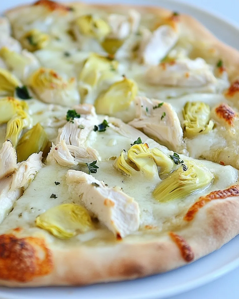 Delicious Chicken Artichoke Pizza Recipe shot