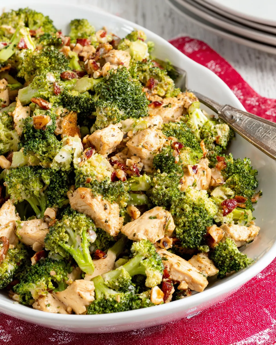Easy Chicken Broccoli Salad food shot