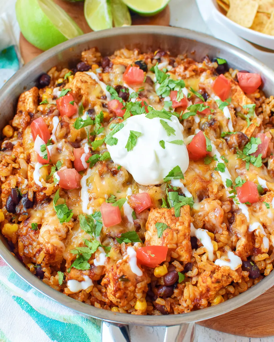 Delicious Chicken Burrito Skillet recipe photo