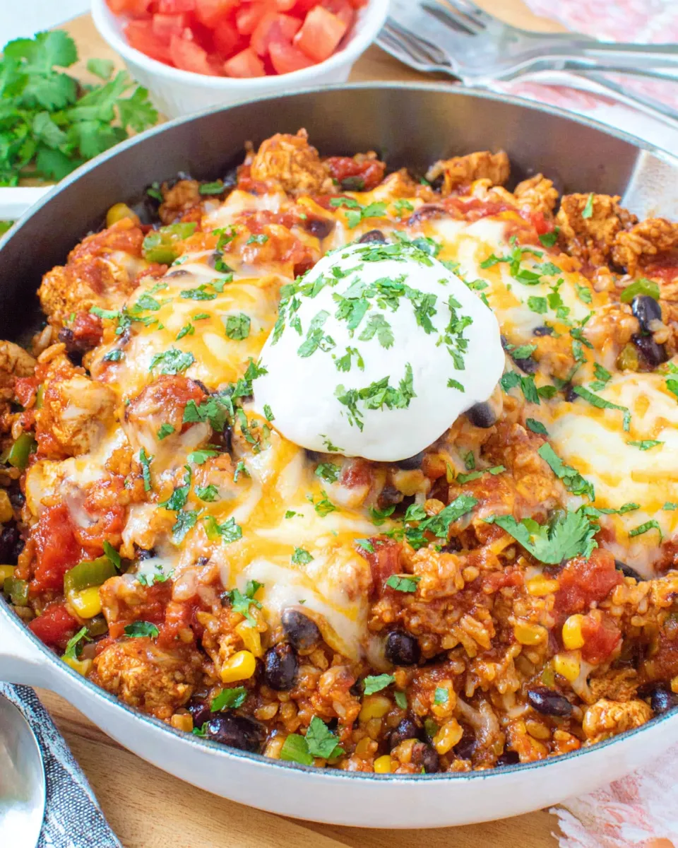 Healthy Chicken Burrito Skillet picture