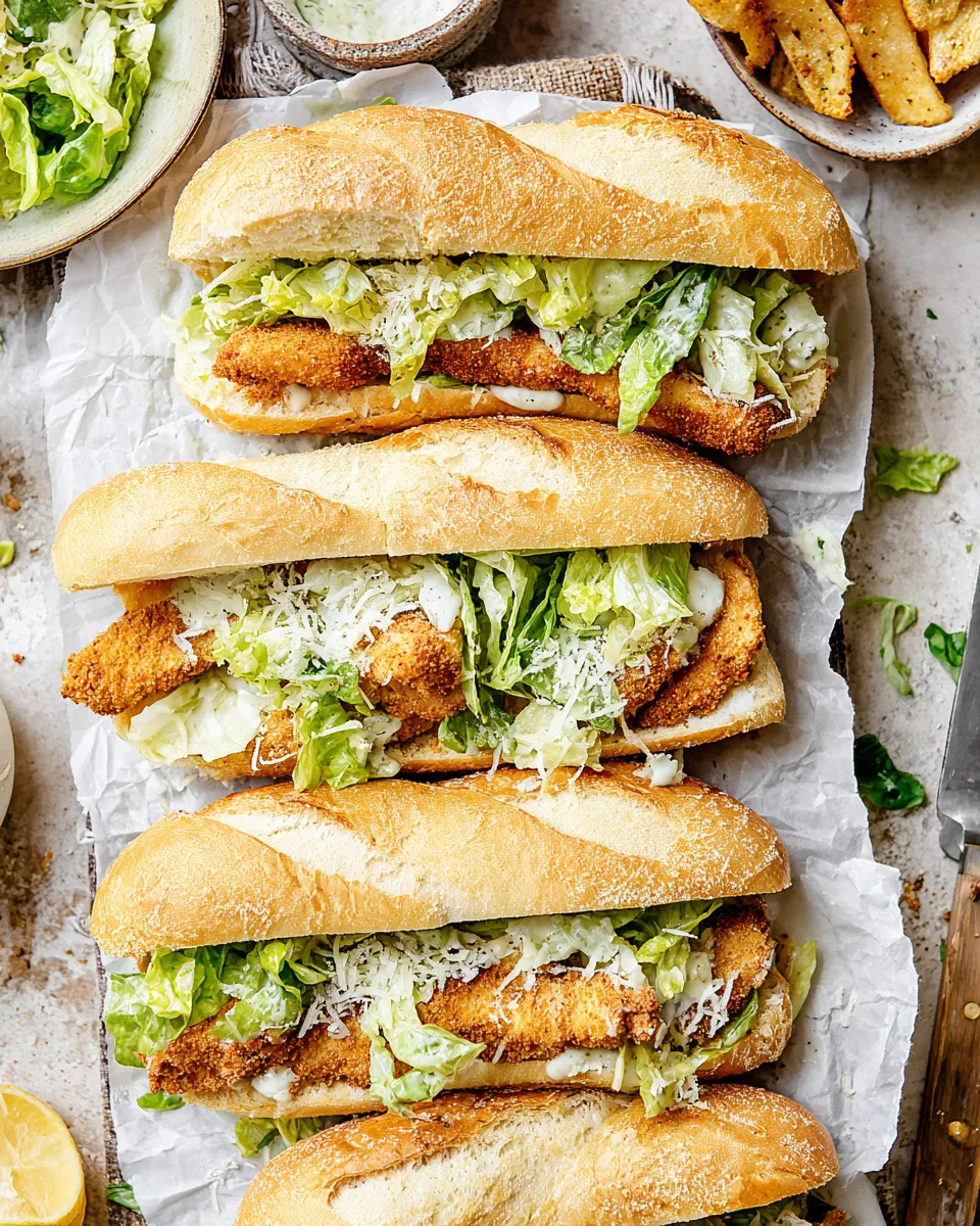 Easy Chicken Caesar Sandwiches recipe photo