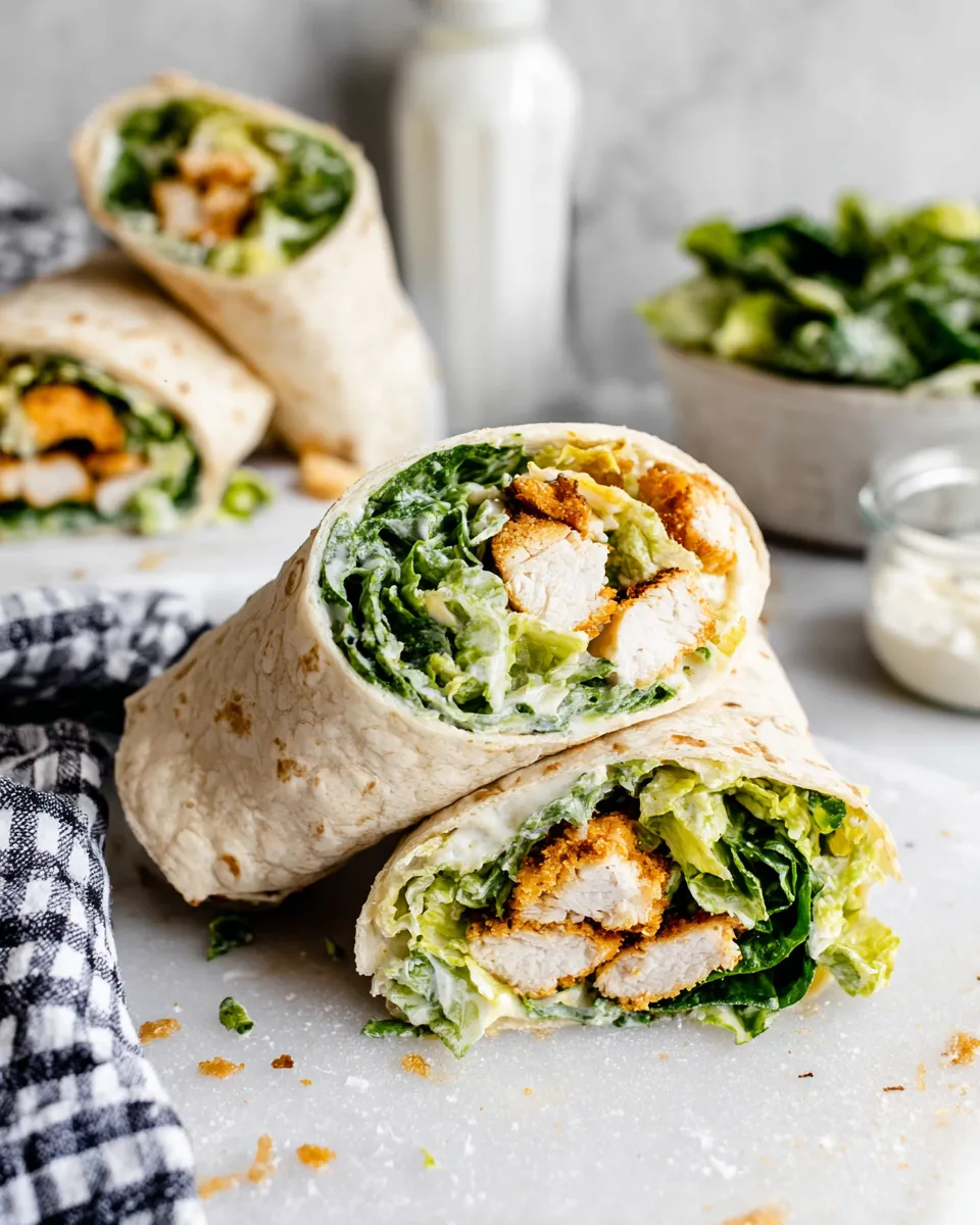Delicious Chicken Caesar Wrap shot