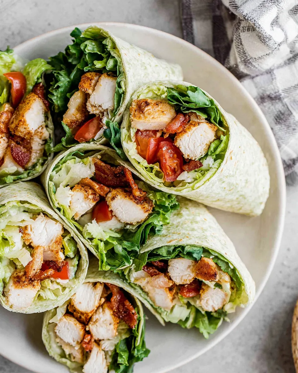 Classic Chicken Caesar Wraps dish photo