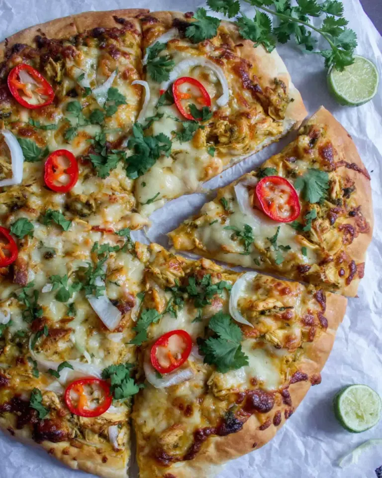 Homemade Chicken Enchilada Pizza recipe photo