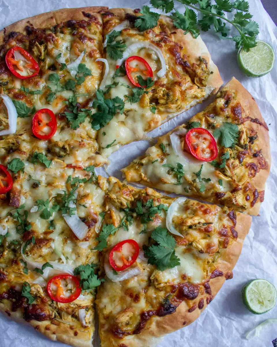 Homemade Chicken Enchilada Pizza recipe photo