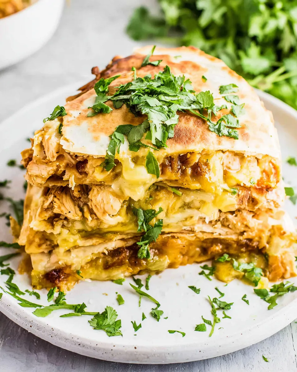Classic Chicken Enchilada Quesadillas recipe image