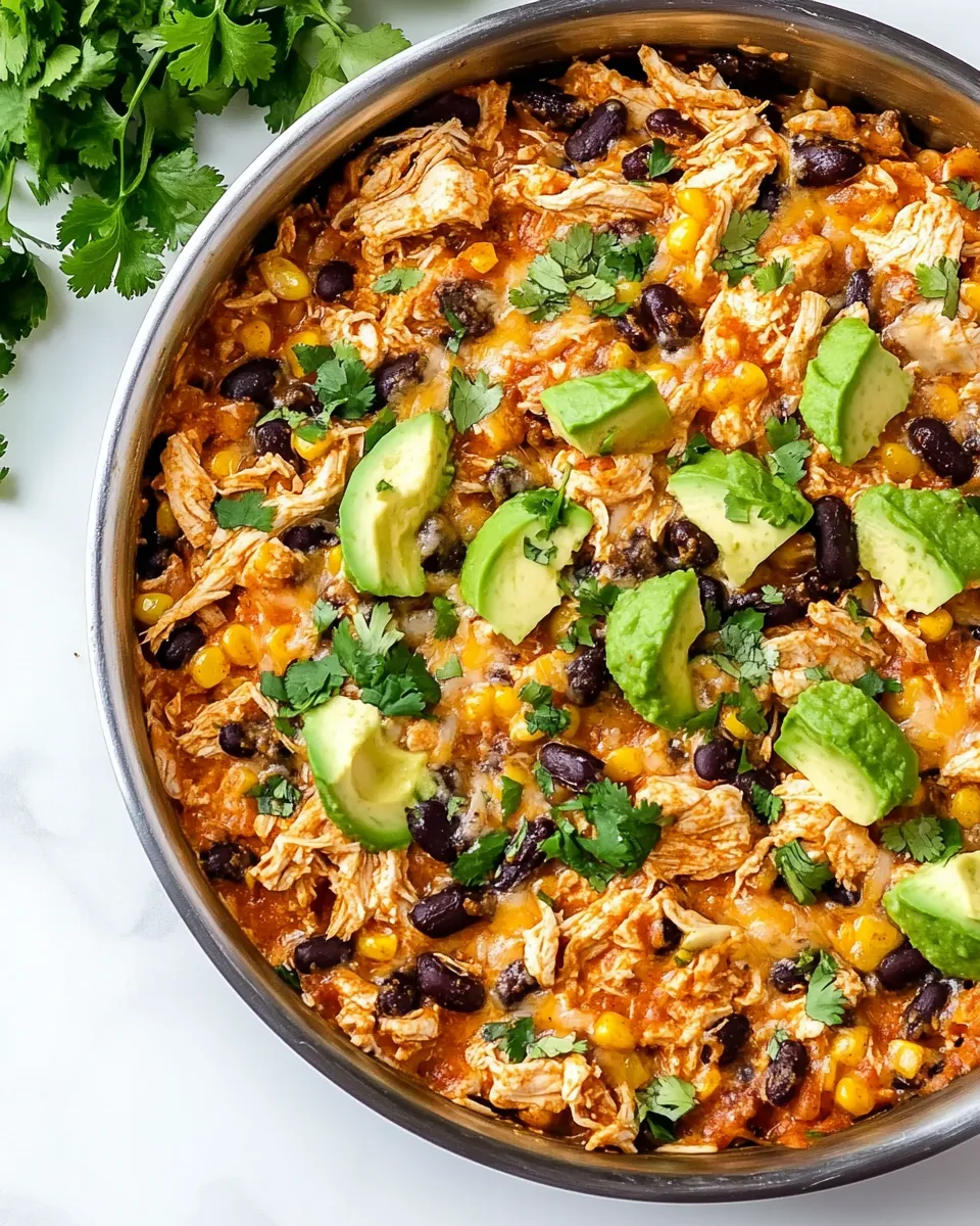 easy Chicken Enchilada Skillet (20 min meal) recipe image