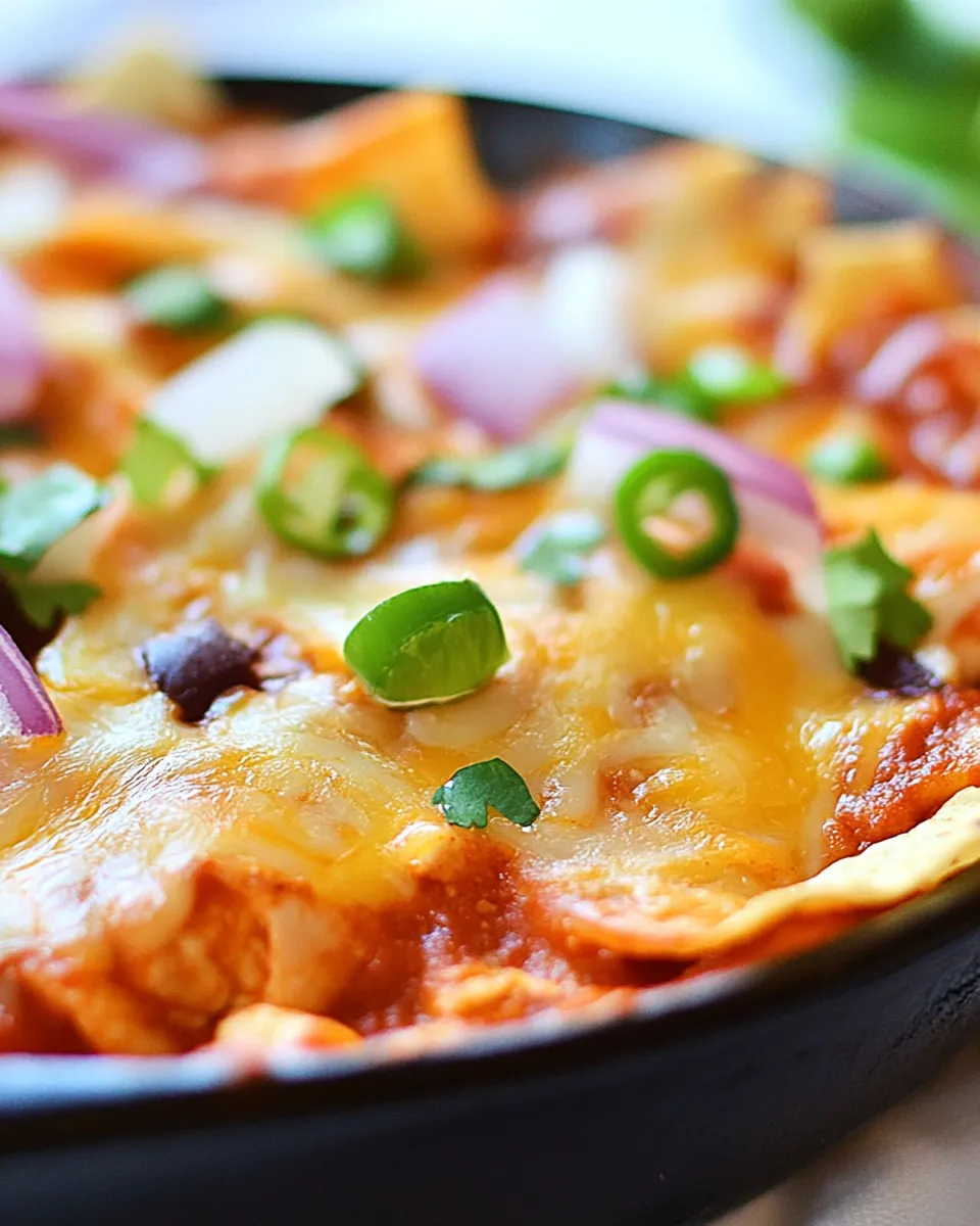 Delicious Chicken Enchilada Skillet Recipe shot