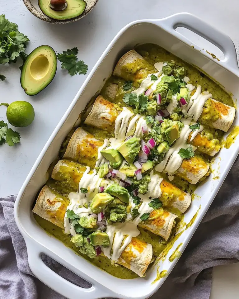 Homemade Chicken Enchiladas with Avocado Cream Sauce photo