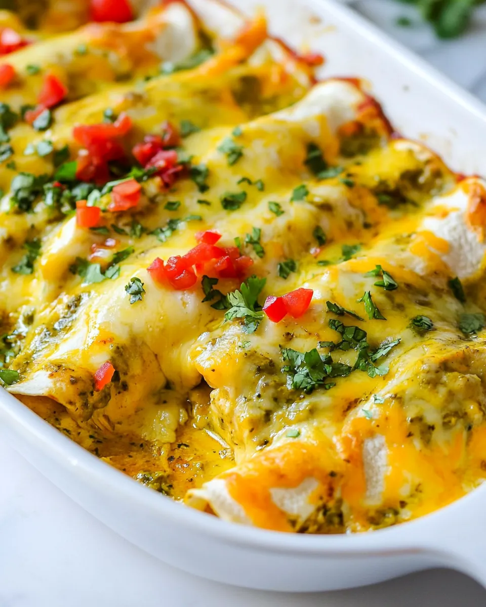 Classic Chicken Enchiladas with Green Chile Sauce image