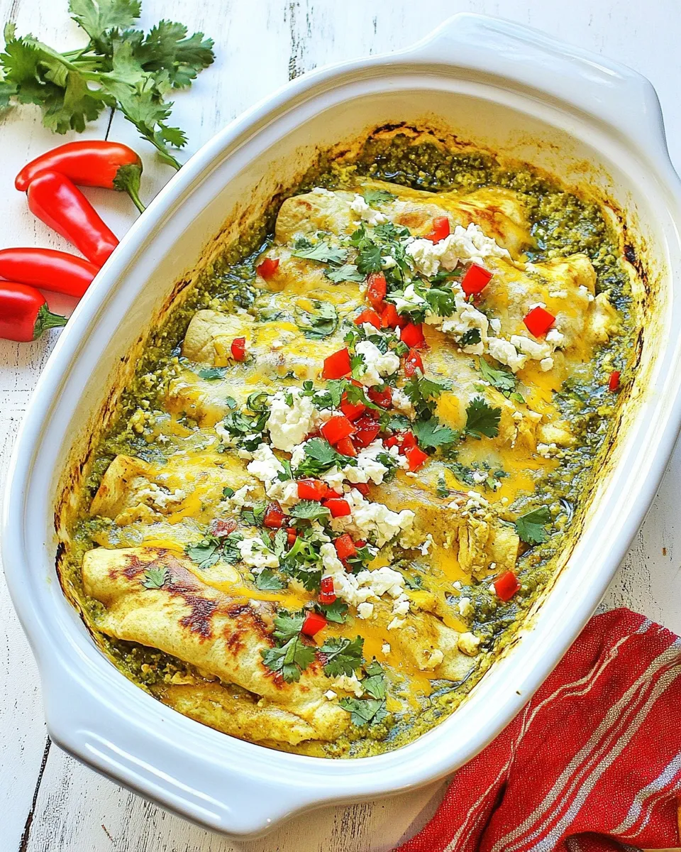 Homemade Chicken Enchiladas with Verde Sauce photo