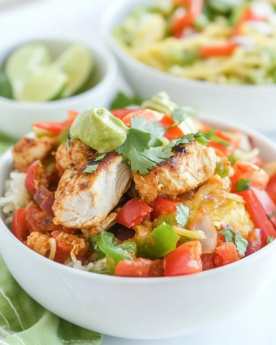 Classic Chicken Fajita Bowls recipe photo