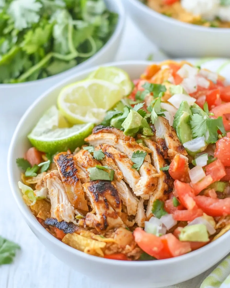 Easy Chicken Fajita Bowls plate image