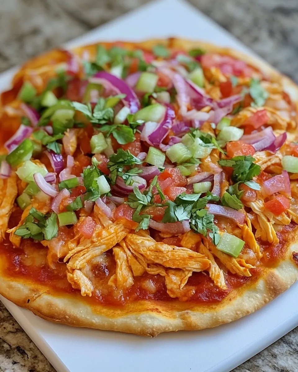 Delicious Chicken Fajita Pizza plate image