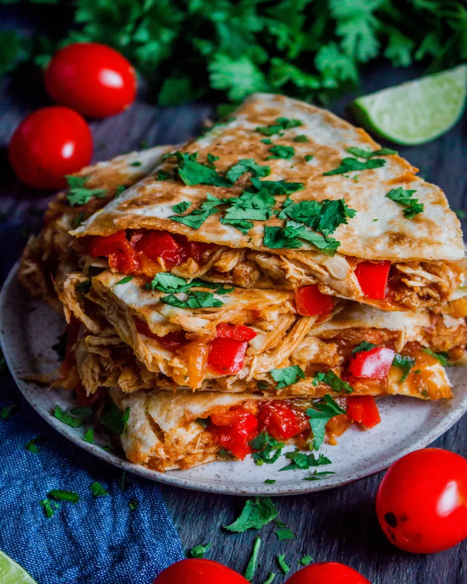 Homemade Chicken Fajita Quesadilla photo