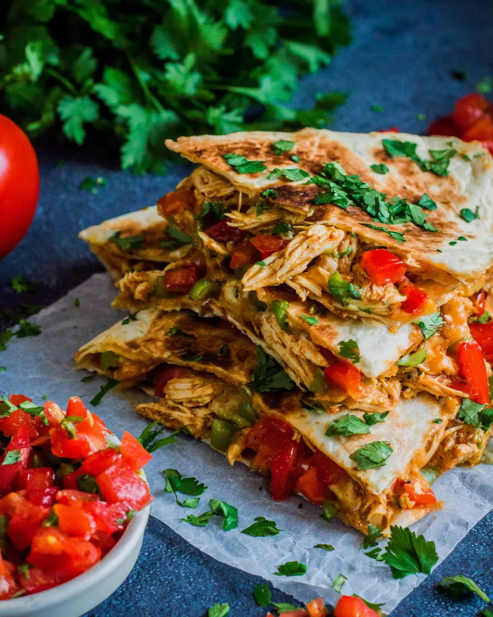 Easy Chicken Fajita Quesadilla recipe photo