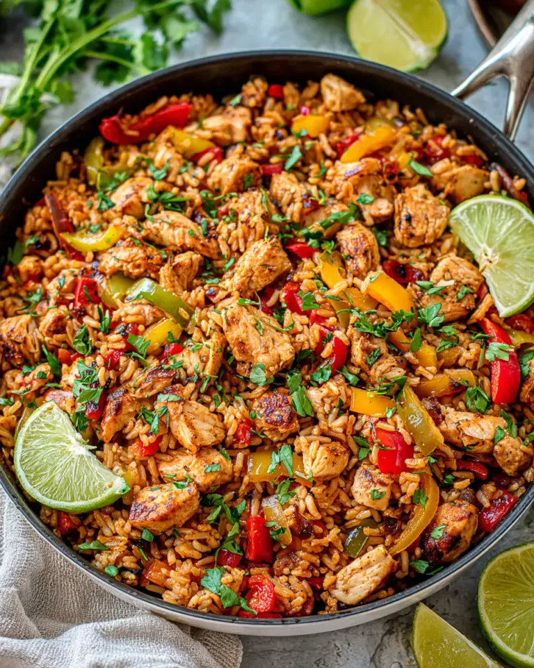 Homemade Chicken Fajita Rice Bowl (One Pan) recipe photo