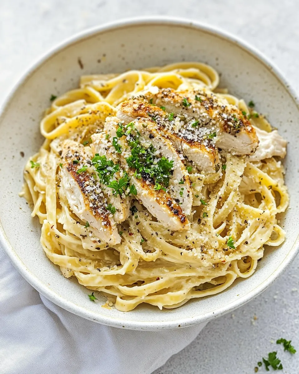 Delicious Chicken Fettuccine Alfredo dish photo