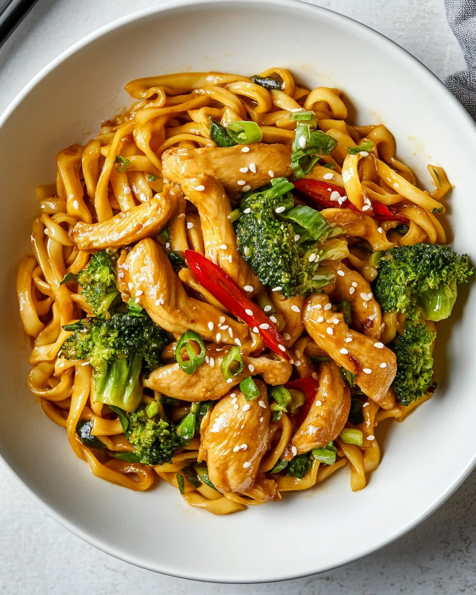 Delicious Chicken Hokkien Noodle Stir Fry shot